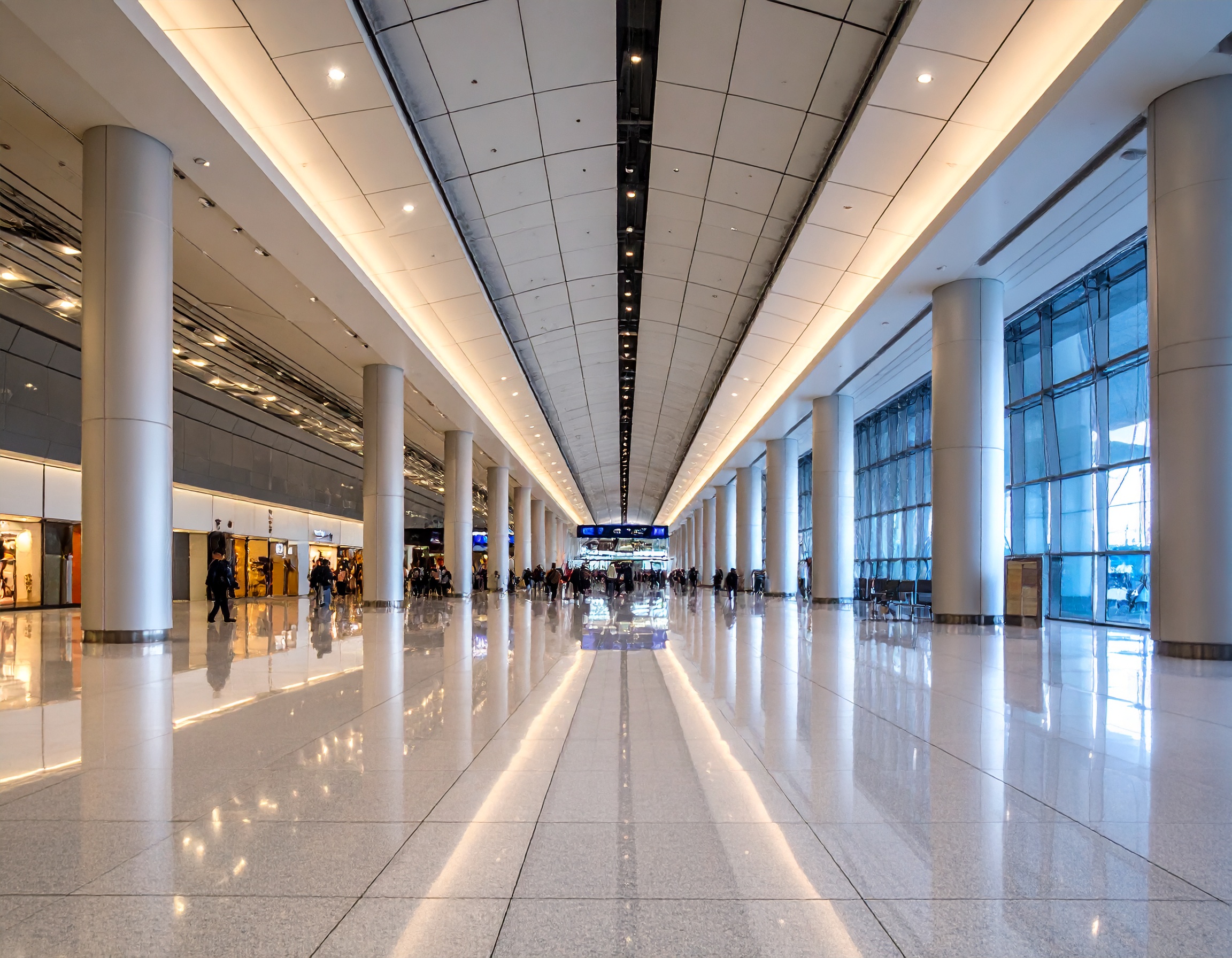 Aerial view of Singapore Changi Airport terminals