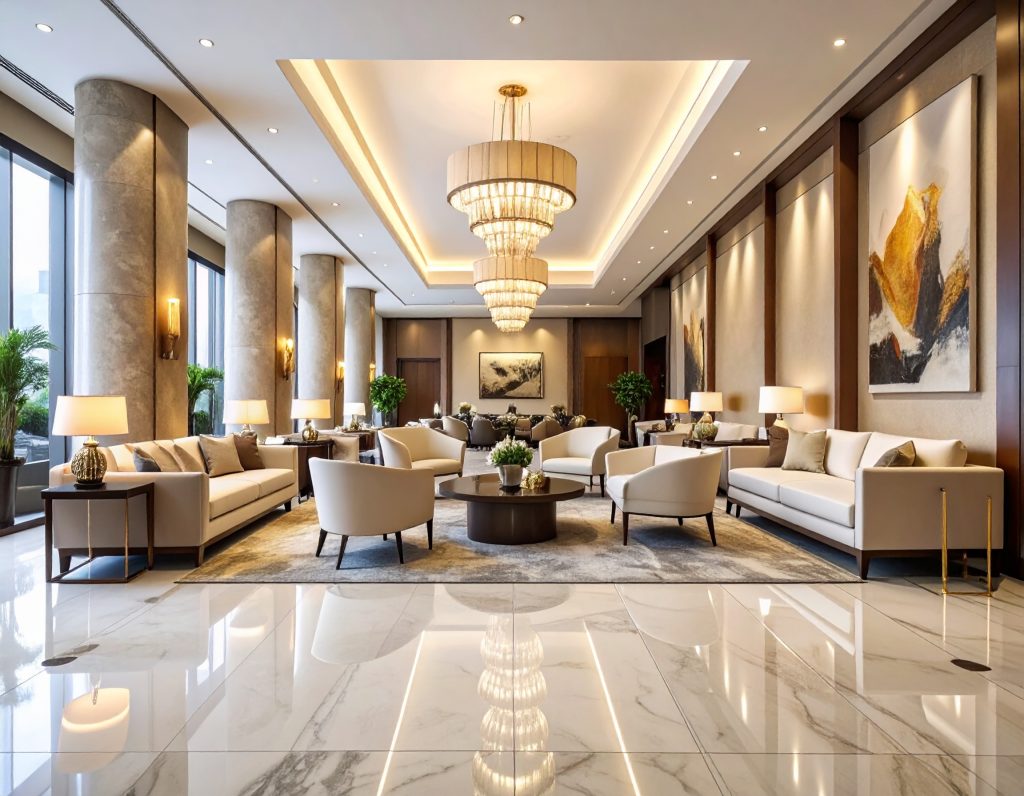 Traveler relaxing in a modern Priority Pass airport lounge with comfortable seating, food, and panoramic runway views – 2025