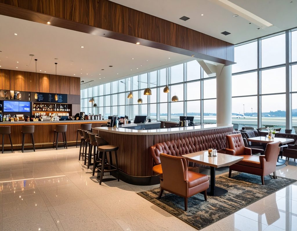Pret A Manger café at an airport.