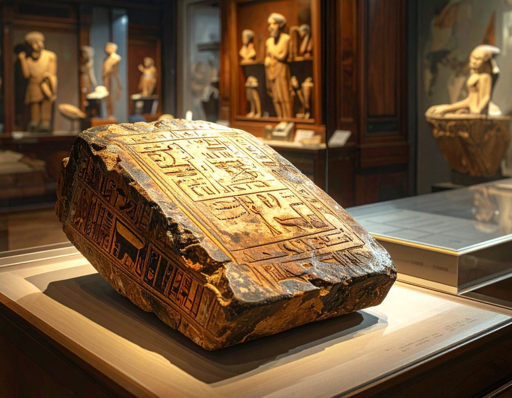 Visitors exploring exhibits inside the British Museum.