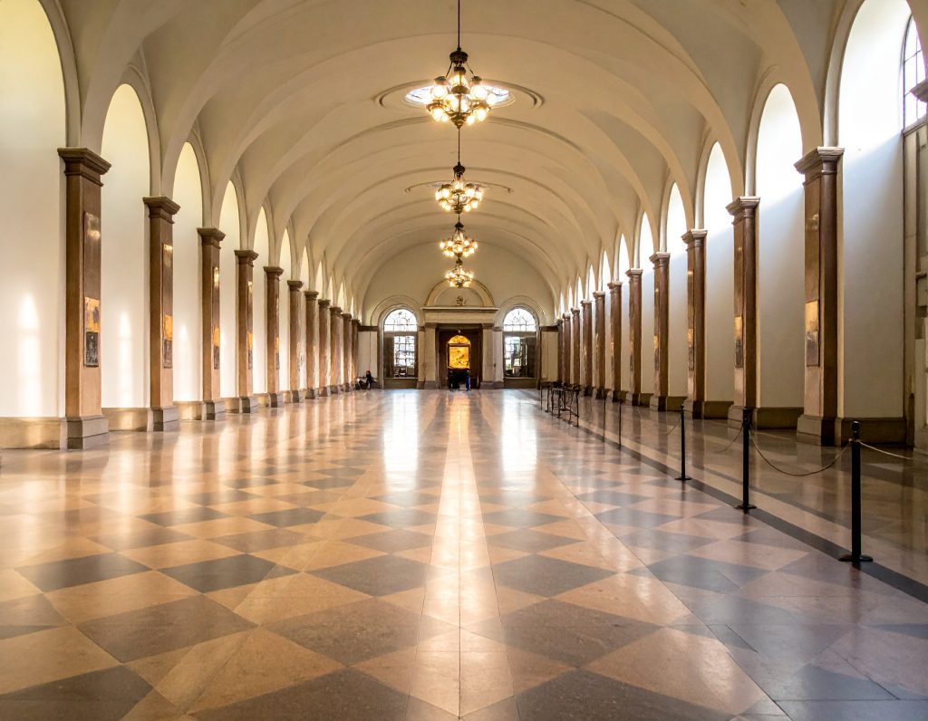 Exhibit inside Swiss National Museum.