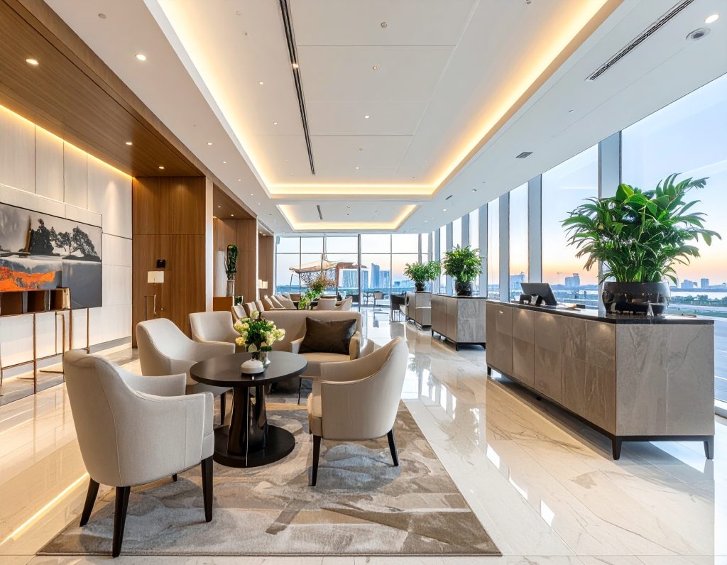 Entrance of Cathay Pacific Lounge at Beijing Capital International Airport.