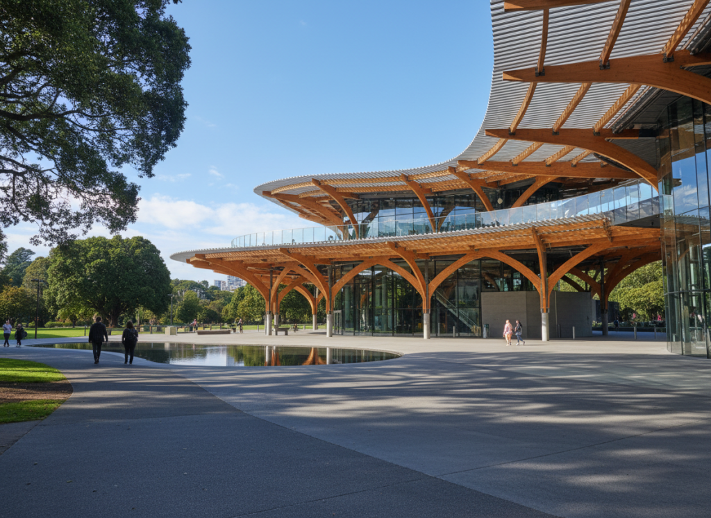 Auckland Art Gallery showcasing modern architecture and cultural exhibits.