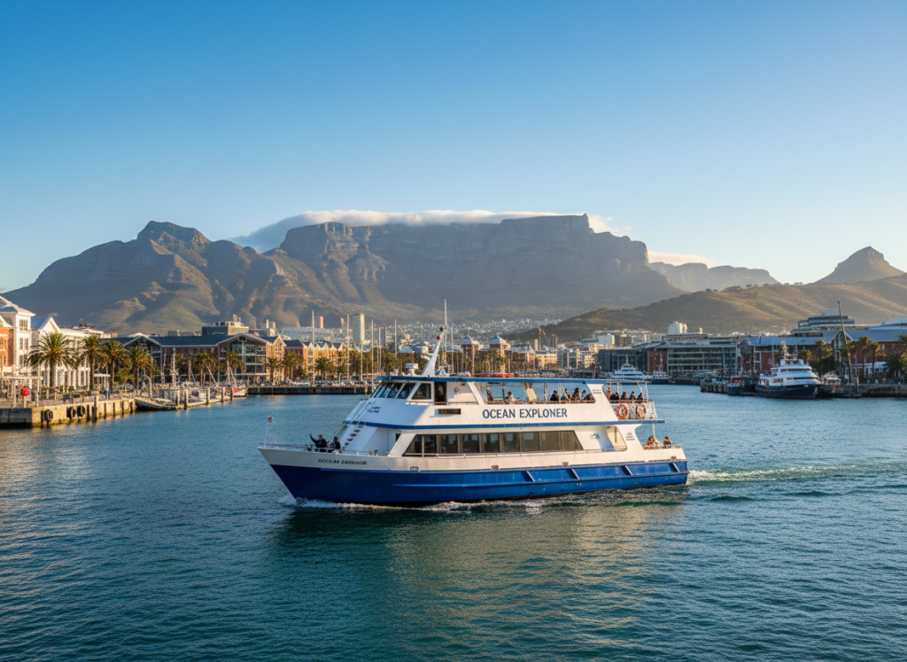 Harbor cruise boat at Cape Town Waterfront
