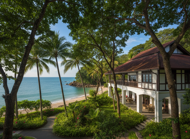 Changi Cove Singapore exterior surrounded by greenery near the coast